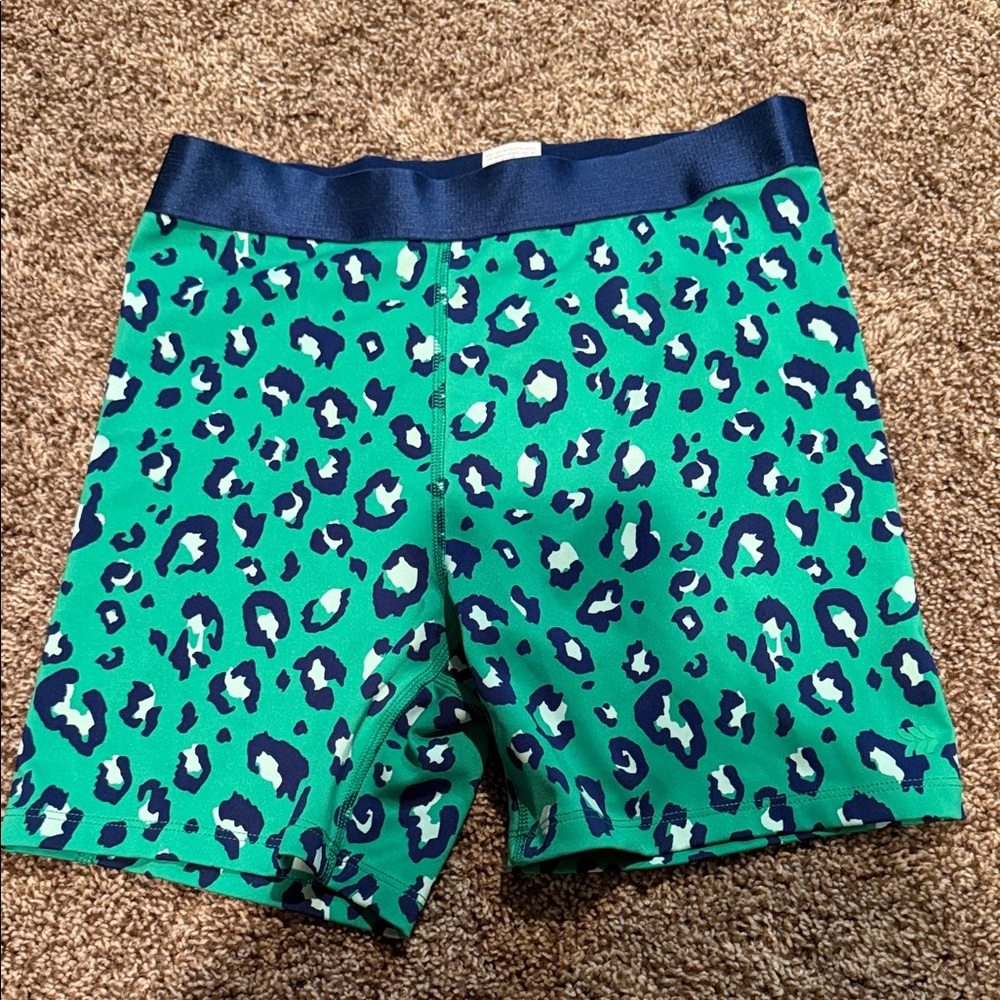 All in Motion Green Leopard Print Shorts